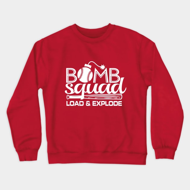 Baseball Softball Bomb Squad Home Run Dinger Club Crewneck Sweatshirt by TeeCreations